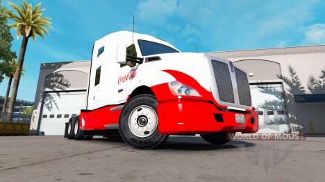 Skin Coca-Cola Kenworth tractor for American Truck Simulator