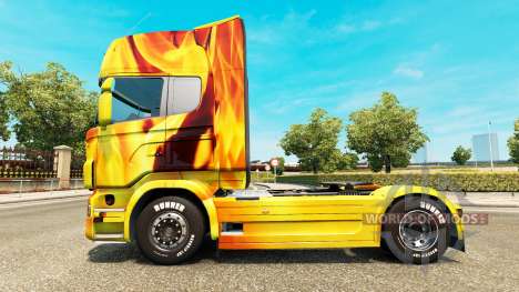 Fire skin for Scania truck for Euro Truck Simulator 2