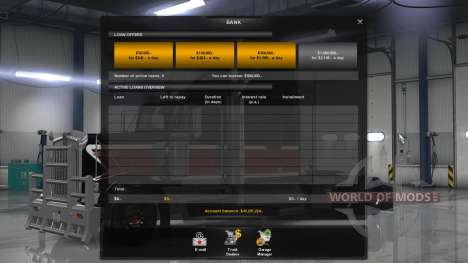 New economy (Klaas Economy Mod - V1.1.11) for American Truck Simulator