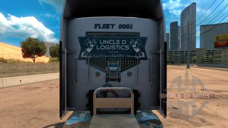 Скин Uncle D Logistics для Kenworth W900 for American Truck Simulator