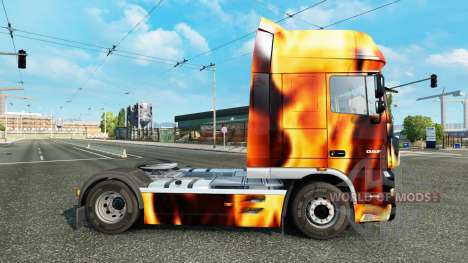 Skin Fire on the truck DAF for Euro Truck Simulator 2