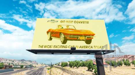 Vintage advertising on billboards for American Truck Simulator