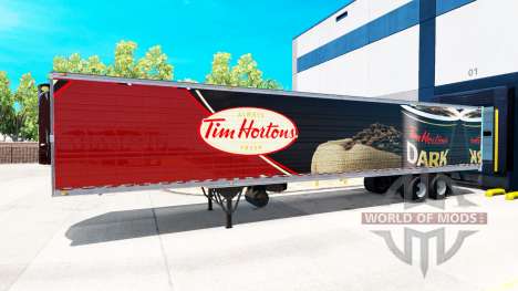 Skin Tim Hortons on the trailer for American Truck Simulator