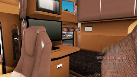 Brown interior Kenworth T680 for American Truck Simulator