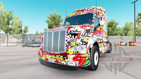 Skin Sticker for Peterbilt and Kenworth trucks for American Truck Simulator