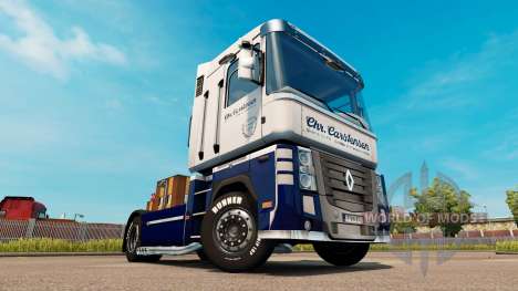 Carstensen skin for Renault Magnum tractor unit for Euro Truck Simulator 2