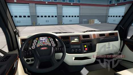 The luxury interior in a Peterbilt 579 for American Truck Simulator