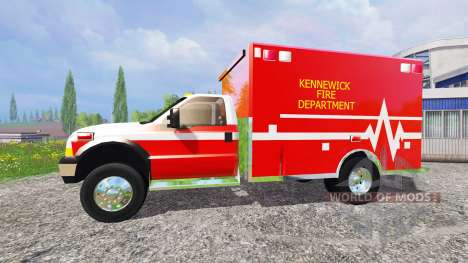 Ford F-350 [fire department] for Farming Simulator 2015