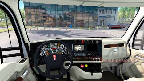 The luxury interior in Kenworth T680 for American Truck Simulator