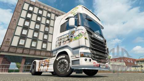 Skin Kinder on the tractor unit Scania for Euro Truck Simulator 2