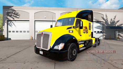 The skin of the Caterpillar tractor Kenworth for American Truck Simulator