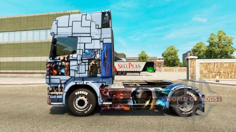 Skin Mass Effect 3 on the tractor unit Scania for Euro Truck Simulator 2