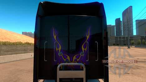 Kenworth W900 Dark Night paintjob for American Truck Simulator
