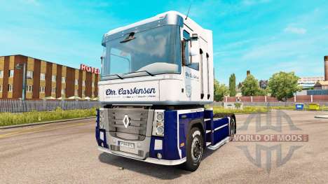 Carstensen skin for Renault Magnum tractor unit for Euro Truck Simulator 2