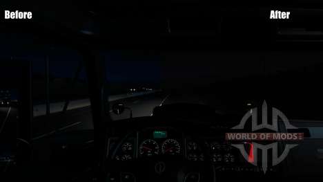 Realistic lighting (Real Headlights Mod) for American Truck Simulator