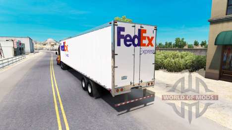 Skins UPS and FedEx for trailers for American Truck Simulator