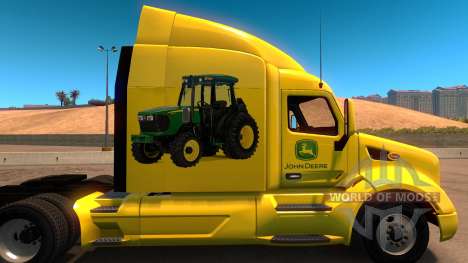 John Deere skin for Peterbilt 579 for American Truck Simulator