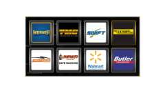 Logos of companies in the U.S. for American Truck Simulator