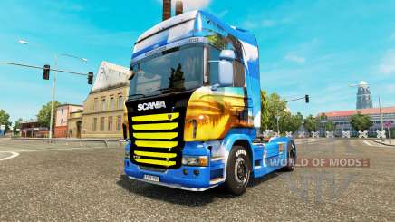 Skin Island on the tractor unit Scania for Euro Truck Simulator 2