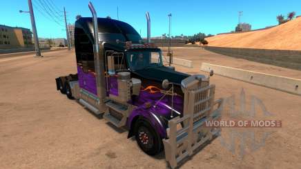 Kenworth W900 Dark Night paintjob for American Truck Simulator