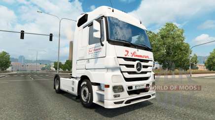 Skin J. Simmerer on the tractor unit Mercedes-Benz for Euro Truck Simulator 2