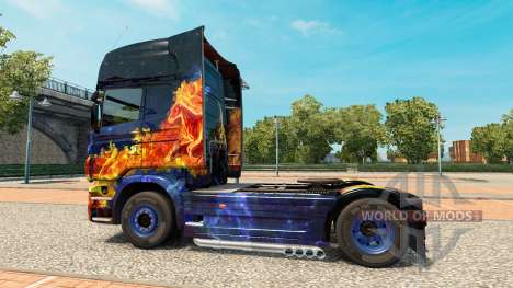 Blue Fire skin for Scania truck for Euro Truck Simulator 2