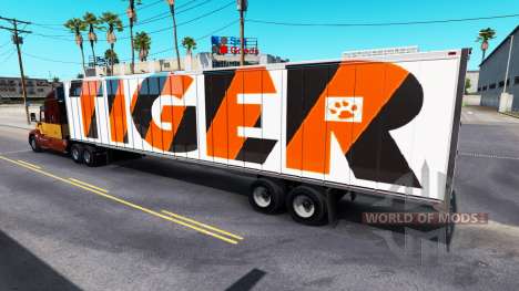 The Tiger skin on the trailer for American Truck Simulator