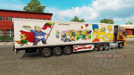 Simpsons skin for a trailer for Euro Truck Simulator 2