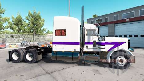 Skin White&Purple for the truck Peterbilt 389 for American Truck Simulator
