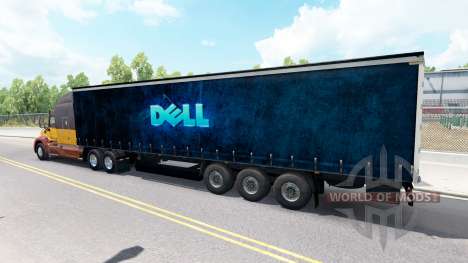 Dell skin on the trailer for American Truck Simulator
