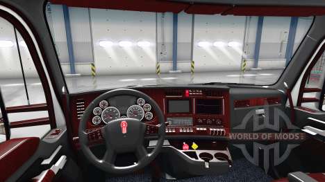 The Deluxe black interior Kenworth T680 for American Truck Simulator