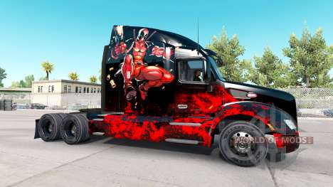 Deadpool skin for the truck Peterbilt for American Truck Simulator