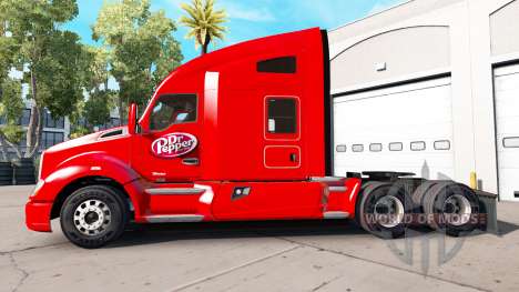 Skin Dr Pepper on a Kenworth tractor for American Truck Simulator