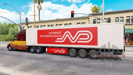 Norbert Dentressangle skin for a trailer for American Truck Simulator