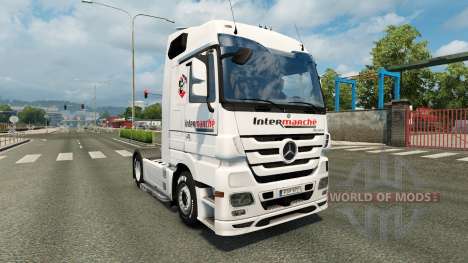 Skin Intermarket on the tractor unit Mercedes-Be for Euro Truck Simulator 2