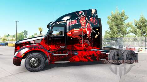 Deadpool skin for the truck Peterbilt for American Truck Simulator