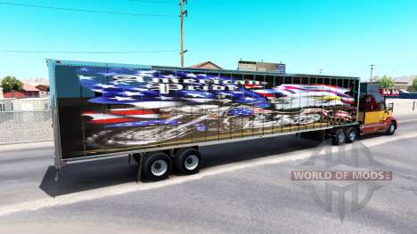 Skin American pride on the trailer for American Truck Simulator