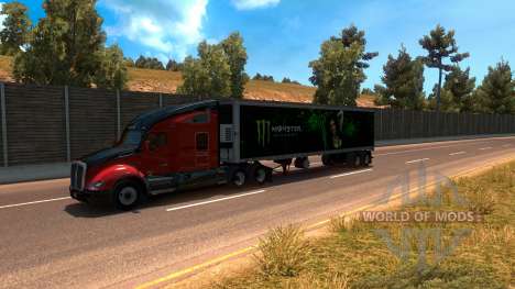 Monster Energy Trailer for American Truck Simulator