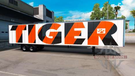 The Tiger skin on the trailer for American Truck Simulator