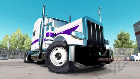 Skin White&Purple for the truck Peterbilt 389 for American Truck Simulator