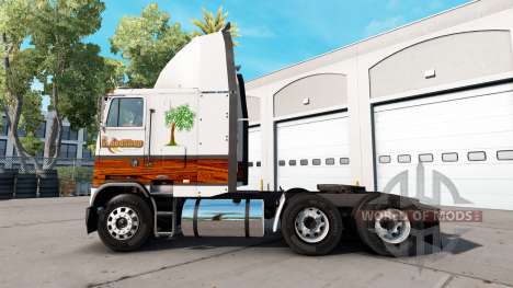 Skin Wood Shop for a tractor unit Freightliner F for American Truck Simulator
