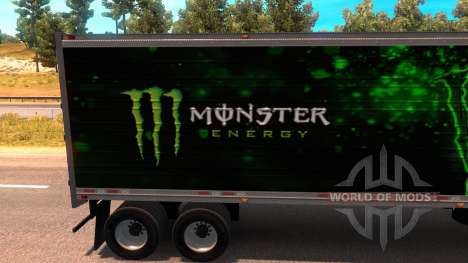 Monster Energy Trailer for American Truck Simulator