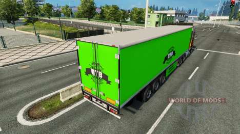 BTB skin on the trailer for Euro Truck Simulator 2