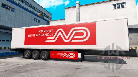 Norbert Dentressangle skin for a trailer for American Truck Simulator