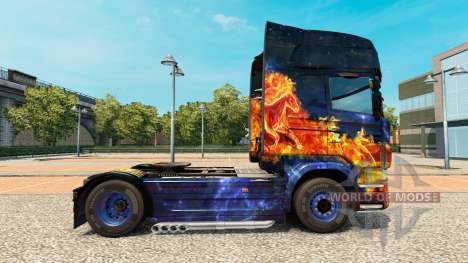 Blue Fire skin for Scania truck for Euro Truck Simulator 2