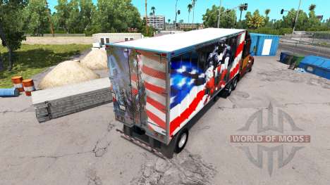 Skin Super Hero on the semi-trailer for American Truck Simulator
