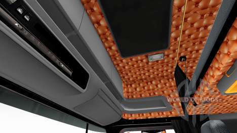 Black and orange interior for Scania for Euro Truck Simulator 2
