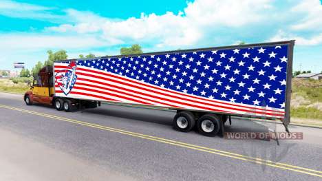 Skin Statue Of Liberty on the trailer for American Truck Simulator