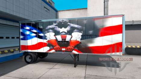 Skin Super Hero on the semi-trailer for American Truck Simulator