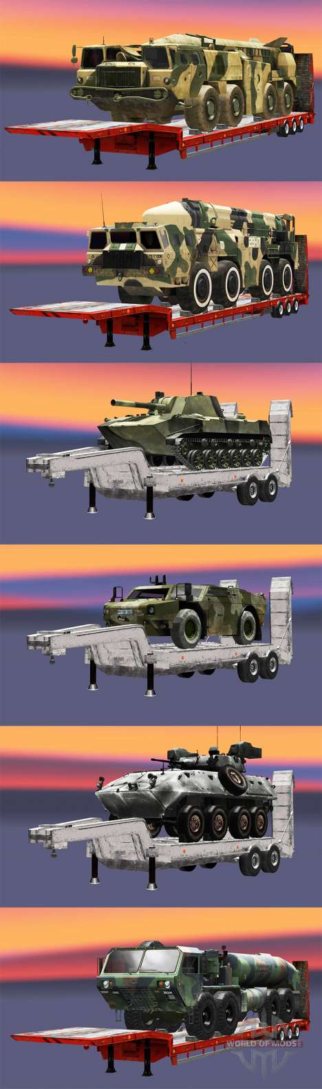 Semi carrying military equipment v1.1 for Euro Truck Simulator 2